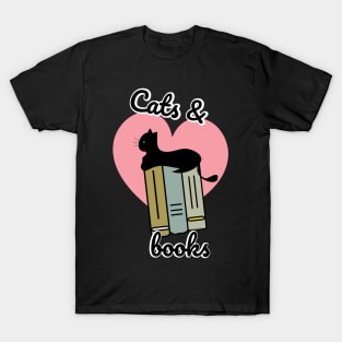 Cats and books book lover T-Shirt